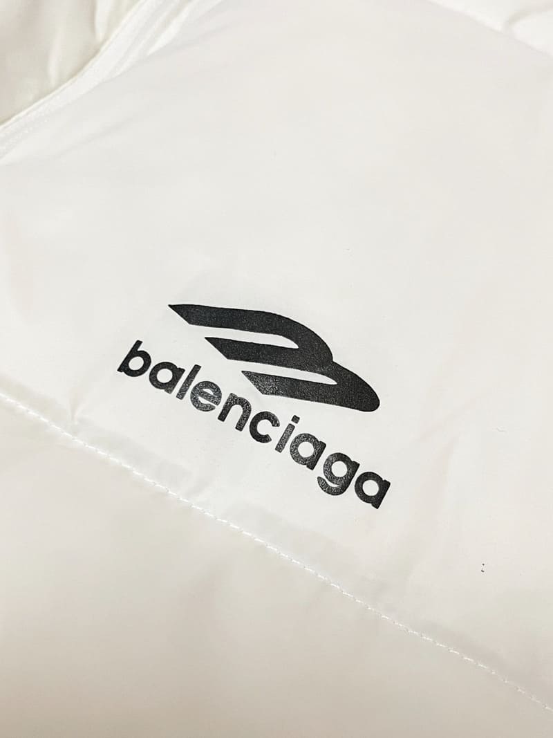 Balenciaga 3B Sports Icon White Puffer Jacket