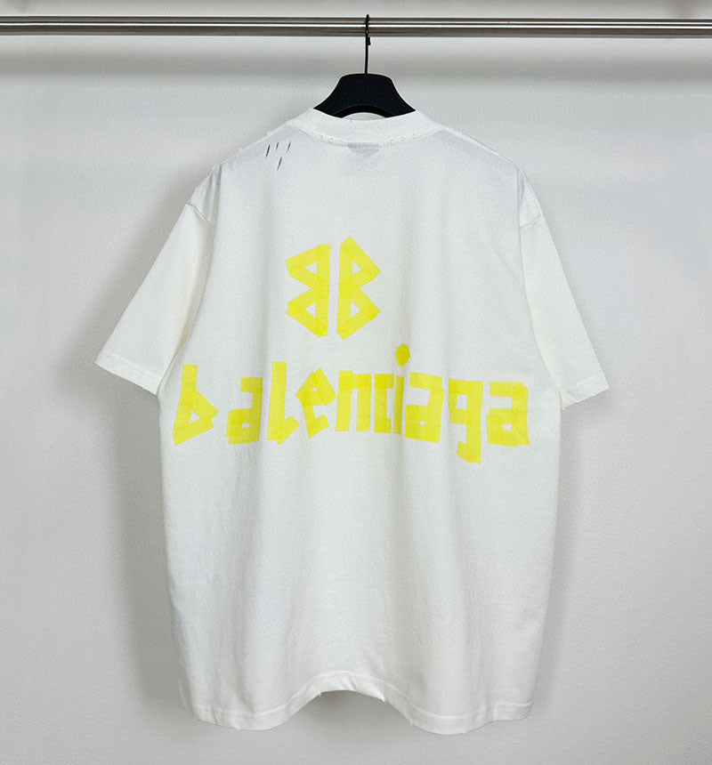 Balenciaga Tape Type White T-Shirt