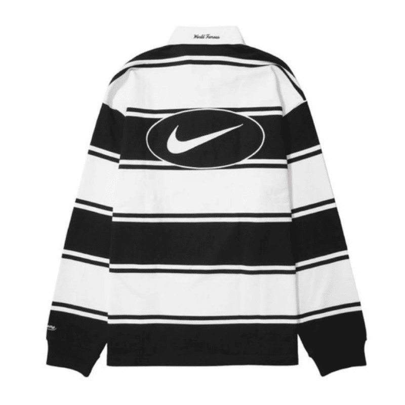 Supreme x Nike Stripe Rugby Shirt Black/White