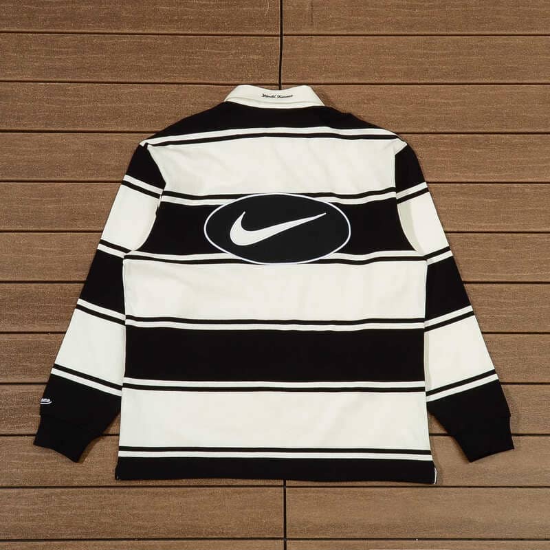 Supreme x Nike Stripe Rugby Shirt Black/White