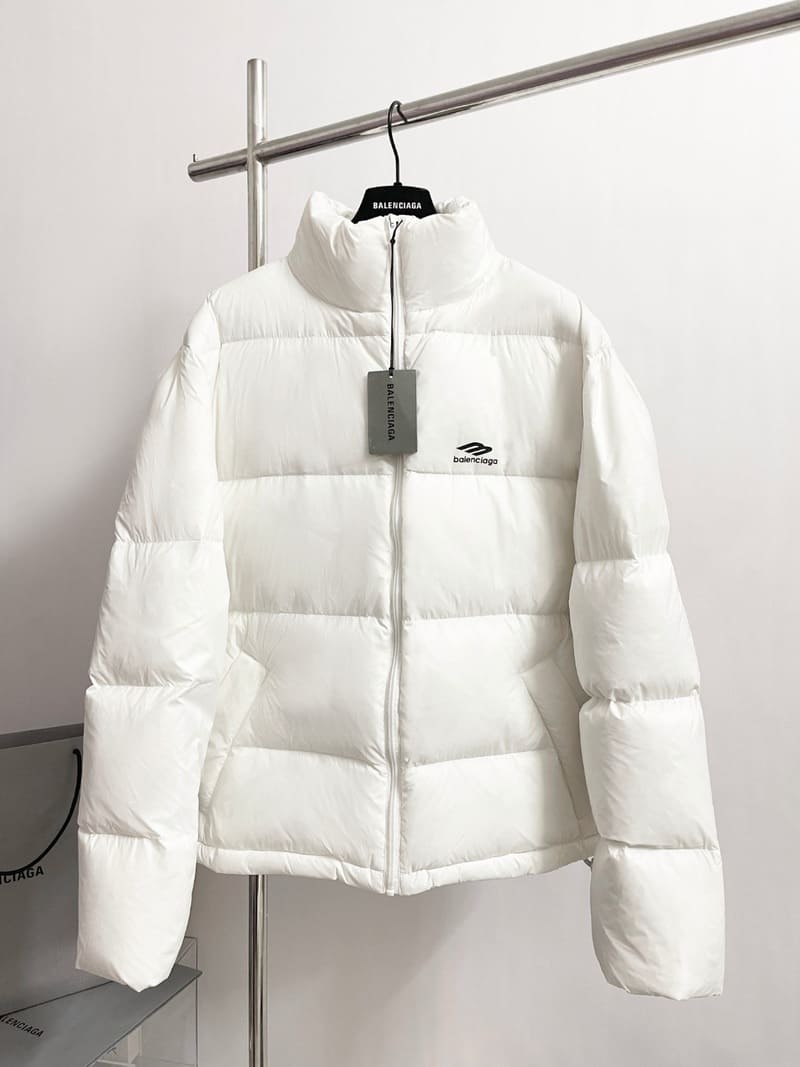Balenciaga 3B Sports Icon White Puffer Jacket