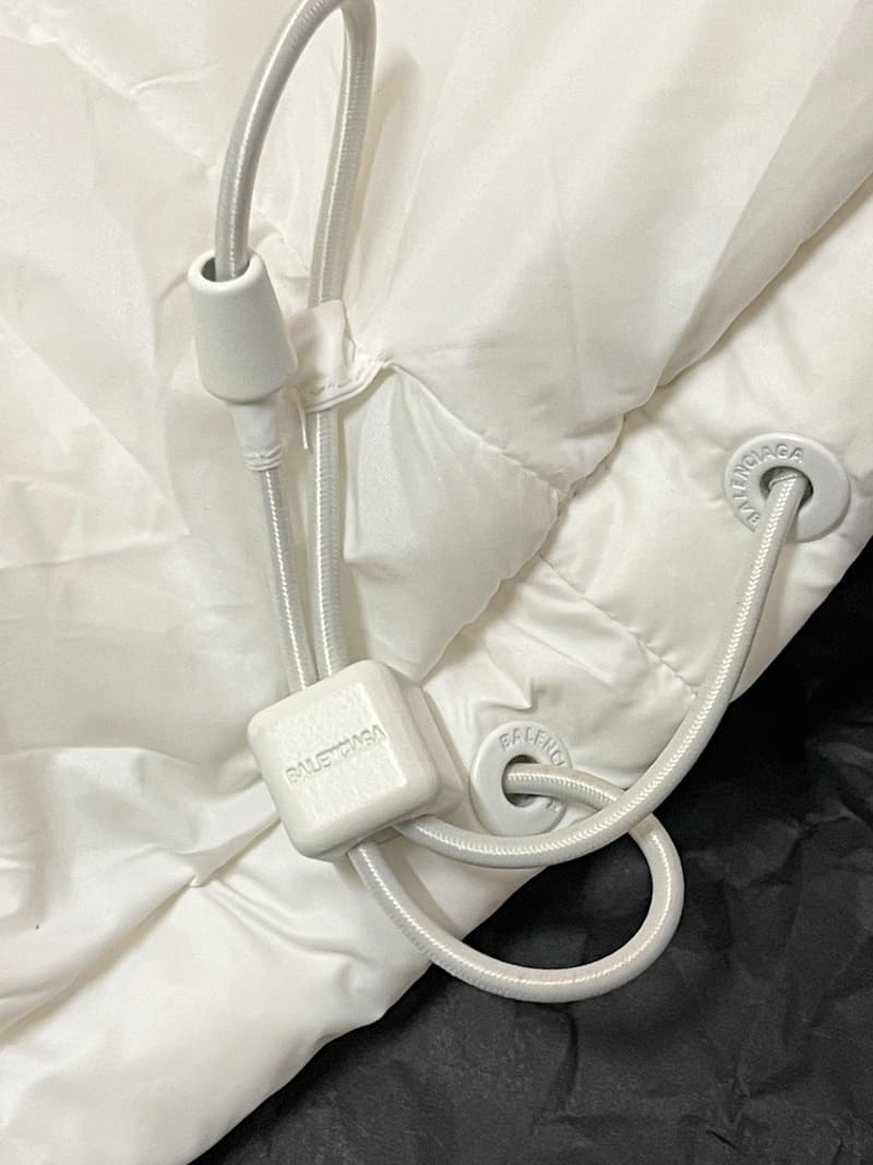 Balenciaga 3B Sports Icon White Puffer Jacket