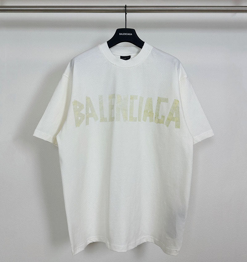 Balenciaga Tape Type White T-Shirt