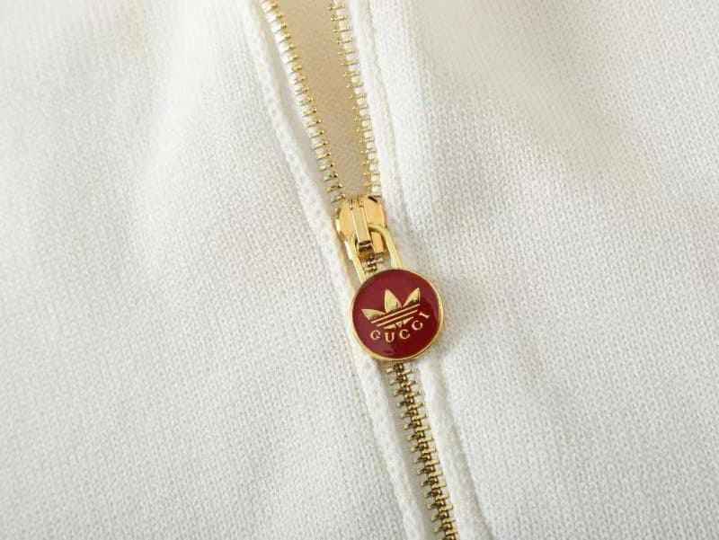 Adidas x Gucci Viscose Zip-Up Jacket White