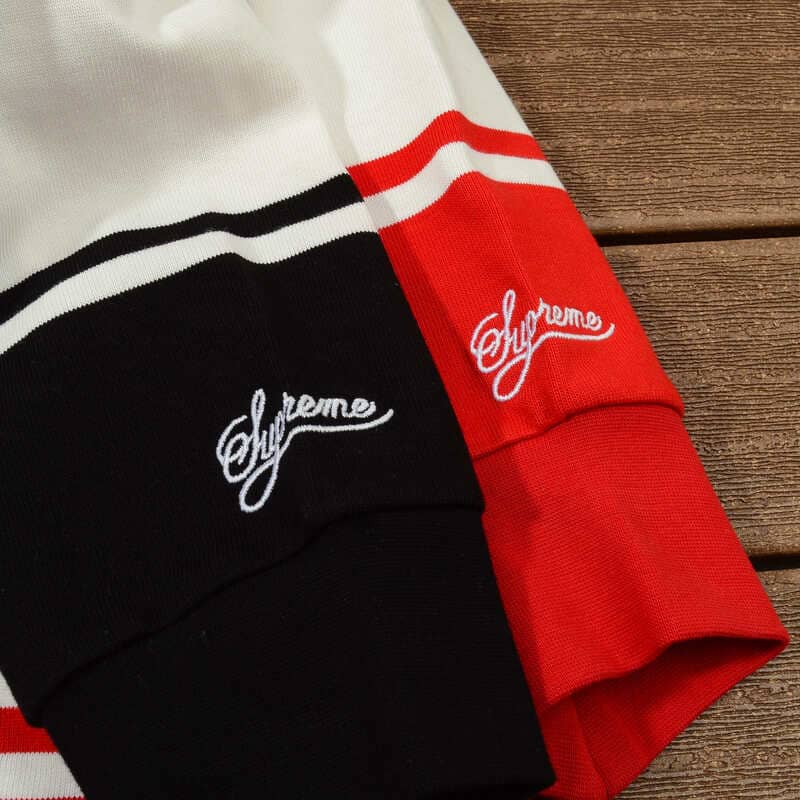 Supreme x Nike Stripe Rugby Shirt Black/White