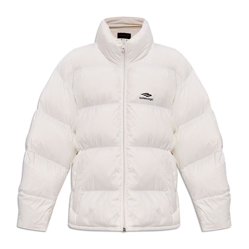 Balenciaga 3B Sports Icon White Puffer Jacket