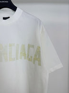 Balenciaga Tape Type White T-Shirt