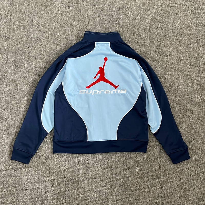 Supreme x Jordan Tricot Track Set Blue