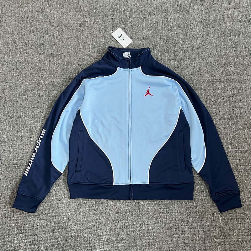 Supreme x Jordan Tricot Track Set Blue