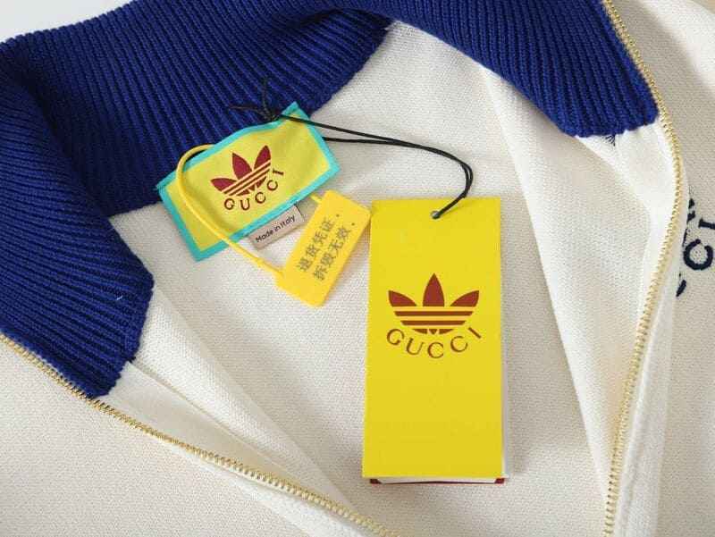 Adidas x Gucci Viscose Zip-Up Jacket White