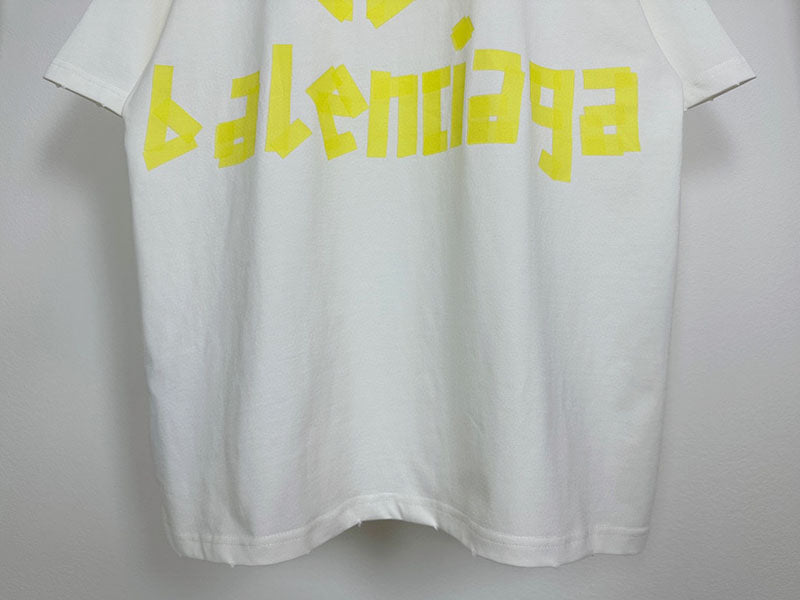 Balenciaga Tape Type White T-Shirt