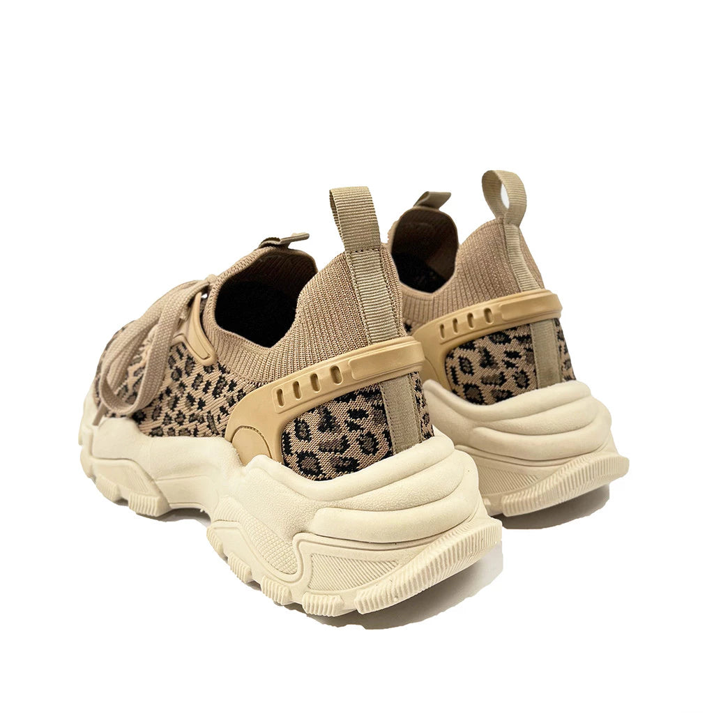 Luna Women's Sneakers – Nude Leopard Print