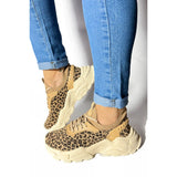 Luna Women's Sneakers – Nude Leopard Print